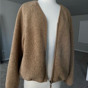 Uniqlo Tan Teddy Jacket